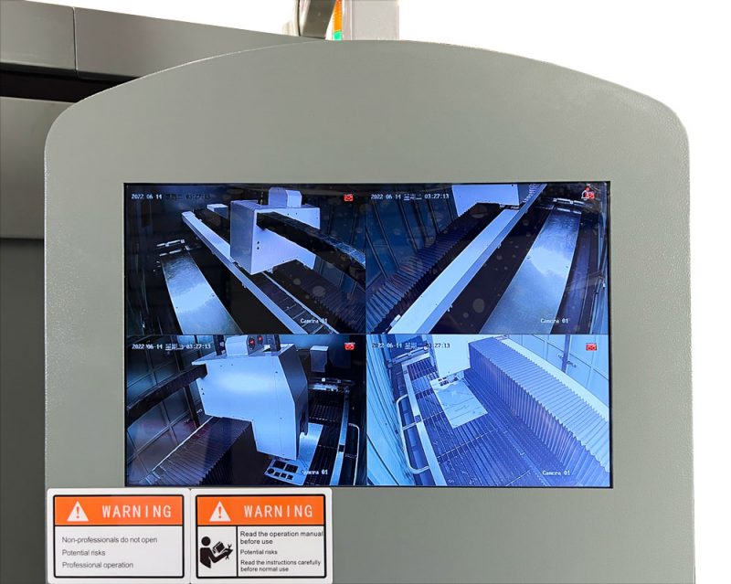 Máquina de corte por láser de fibra FC2010 para panel de control de metal con 4 cámaras HD